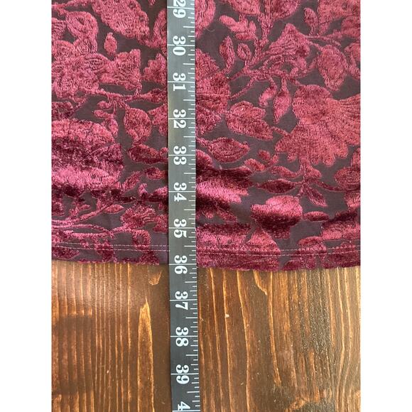 Velvet Burnout Eyeshadow Slip Dress L Burgundy Wine Whimsigoth Witchy Dark Fairy - Picture 11 of 12